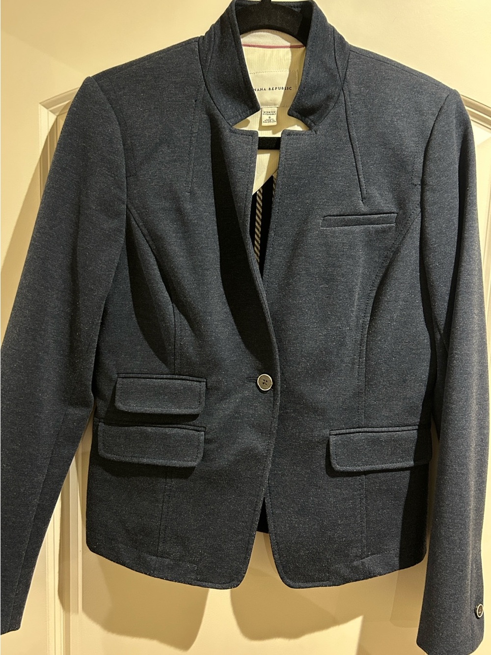Banana Republic Navy single button “as is” blazer, size 8